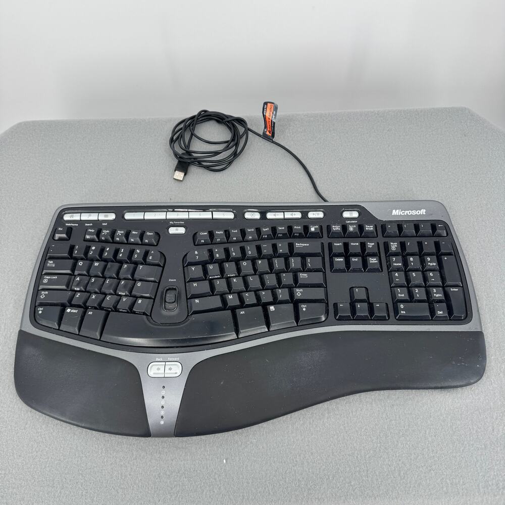 Microsoft Natural Ergonomic Keyboard 4000 v1.0 Model KU-0462 USB Tested